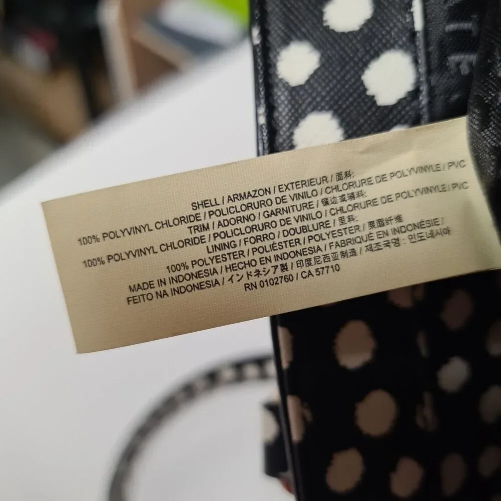 Kate Spade Dally Tote Purse Laurel Way Printed Polka Dot Handbag Casual Cute